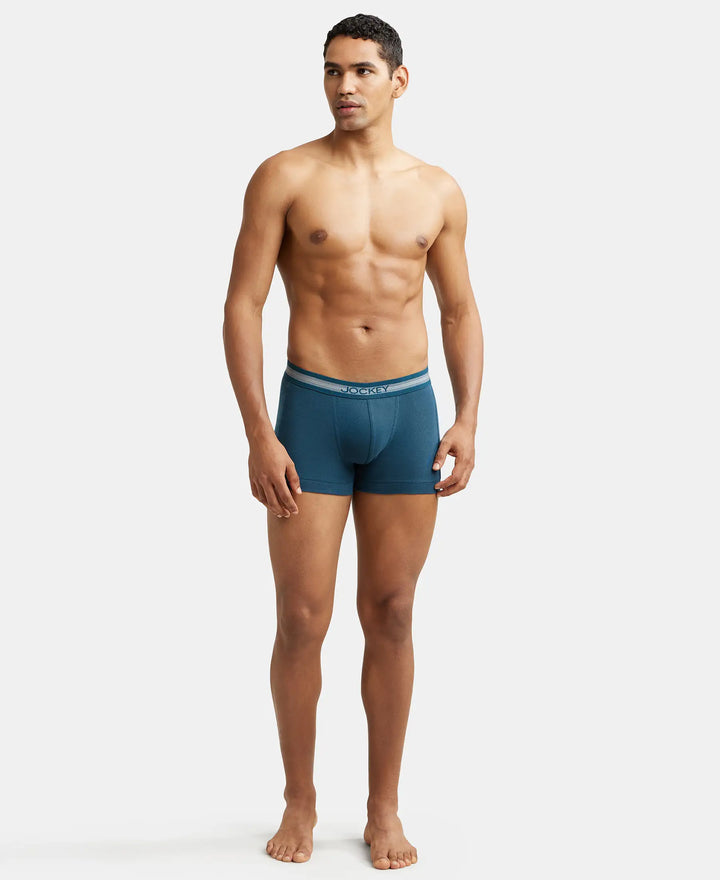 Super Combed Cotton Rib Solid Trunk with StayFresh Treatment - Reflecting Pond-4