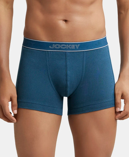 Super Combed Cotton Rib Solid Trunk with StayFresh Treatment - Reflecting Pond-2