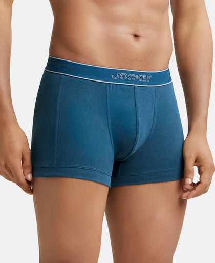 Super Combed Cotton Rib Solid Trunk with StayFresh Treatment - Reflecting Pond-3