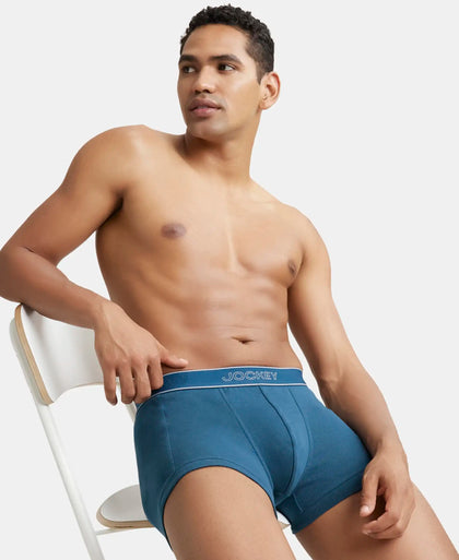 Super Combed Cotton Rib Solid Trunk with StayFresh Treatment - Reflecting Pond-6