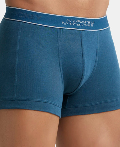 Super Combed Cotton Rib Solid Trunk with StayFresh Treatment - Reflecting Pond (Pack of 2)