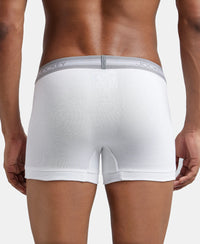 Super Combed Cotton Rib Solid Trunk with StayFresh Treatment - White-3