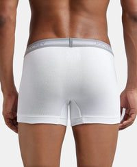Super Combed Cotton Rib Solid Trunk with StayFresh Treatment - White-4