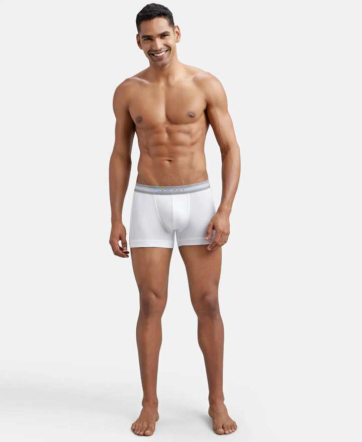 Super Combed Cotton Rib Solid Trunk with StayFresh Treatment - White-5