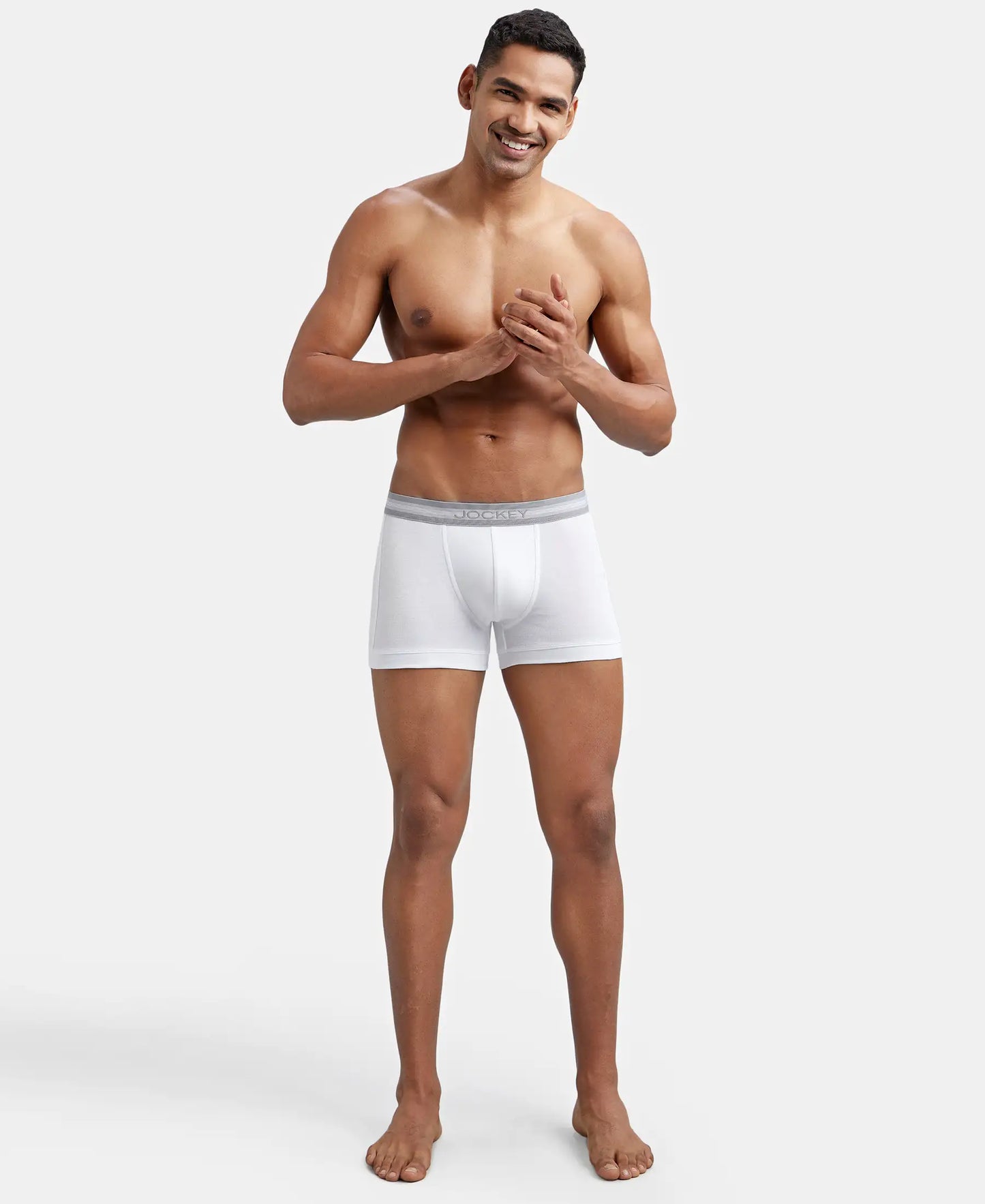 Super Combed Cotton Rib Solid Trunk with StayFresh Treatment - White-7