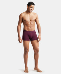Super Combed Cotton Rib Solid Trunk with StayFresh Treatment - Wine Tasting-5