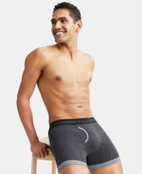 Super Combed Cotton Rib Solid Boxer Brief with StayFresh Treatment - Deep Navy & Charcoal Melange-5