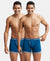 Super Combed Cotton Rib Solid Boxer Brief with StayFresh Treatment - Poseidon & Mid Grey Mel-1