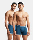 Super Combed Cotton Rib Solid Boxer Brief with StayFresh Treatment - Reflecting Pond & Mid Grey Mel-1