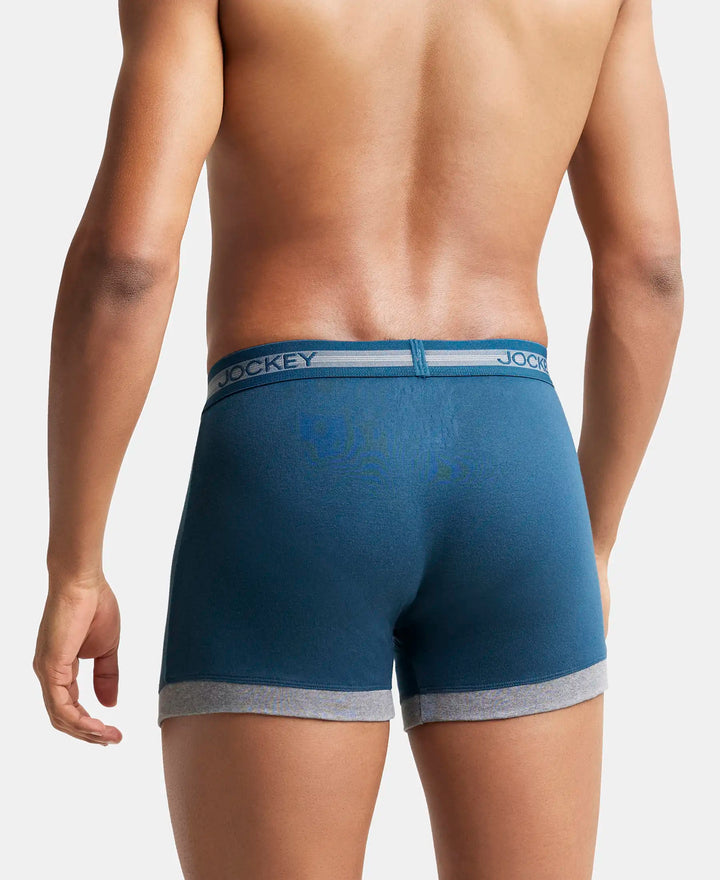 Super Combed Cotton Rib Solid Boxer Brief with StayFresh Treatment - Reflecting Pond & Mid Grey Mel-4