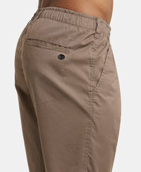 Super Combed Mercerised Cotton Woven Straight Fit Shorts with Side Pockets - Dark Khaki-7