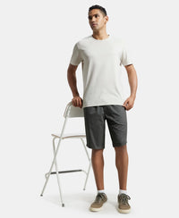 Super Combed Mercerised Cotton Woven Printed Straight Fit Shorts with Side Pockets - Forest Green-6