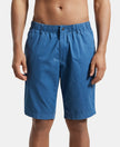 Super Combed Mercerised Cotton Woven Printed Straight Fit Shorts with Side Pockets - Stellar-1