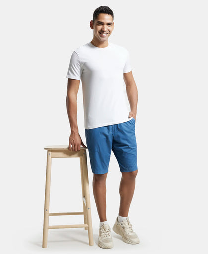 Super Combed Mercerised Cotton Woven Printed Straight Fit Shorts with Side Pockets - Stellar-6