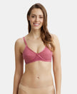 Wirefree Non Padded Super Combed Cotton Elastane Medium Coverage Cross Over Everyday Bra - Rose Wine-1