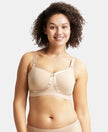 Wirefree Non Padded Super Combed Cotton Elastane Full Coverage Everyday Bra with Detachable Straps - Light Skin-1