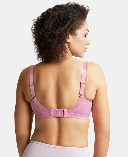 Wirefree Non Padded Super Combed Cotton Elastane Full Coverage Plus Size Bra Plush Lining Cup - Black-3