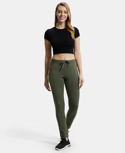 Super Combed Cotton Elastane Slim Fit Trackpants With Side Pockets - Beetle-4