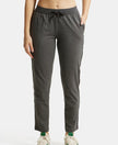 Super Combed Cotton Rich Relaxed Fit Trackpants With Contrast Side Piping and Pockets - Charcoal Melange-1