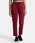 Super Combed Cotton Rich Relaxed Fit Trackpants With Contrast Side Piping and Pockets - Rose Petal-1