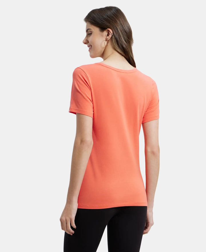 Super Combed Cotton Elastane Stretch Regular Fit Graphic Printed Round Neck Half Sleeve T-Shirt  - Dubarry print050-3