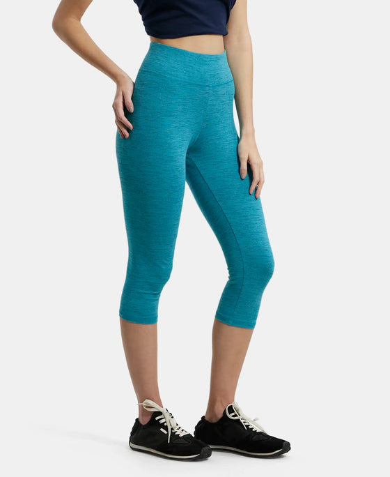 Super Combed Cotton Elastane Slim Fit Capri with Ultrasoft Waistband - Biscaybay Marl-2