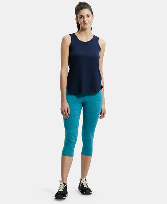 Super Combed Cotton Elastane Slim Fit Capri with Ultrasoft Waistband - Biscaybay Marl-4