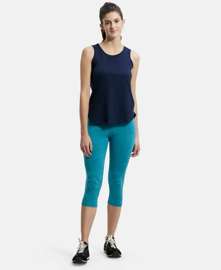 Super Combed Cotton Elastane Slim Fit Capri with Ultrasoft Waistband - Biscaybay Marl-4
