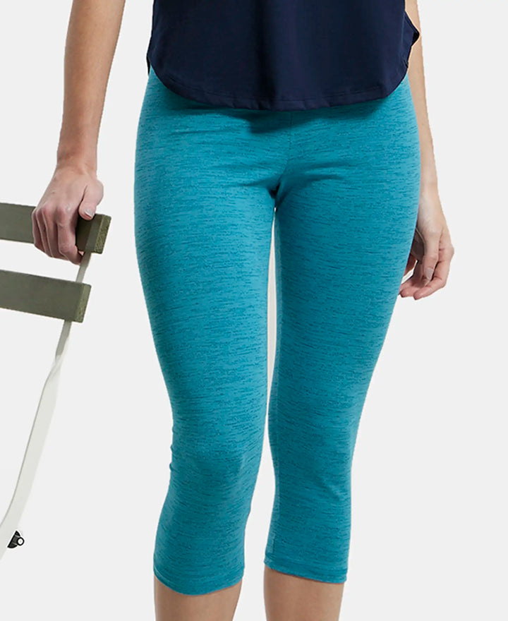 Super Combed Cotton Elastane Slim Fit Capri with Ultrasoft Waistband - Biscaybay Marl-5