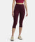 Super Combed Cotton Elastane Slim Fit Capri with Ultrasoft Waistband - Wine Tasting & Biscay bay-1