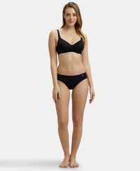 Medium Coverage Super Combed Cotton Bikini With Concealed Waistband and StayFresh Treatment - Dark Prints-9