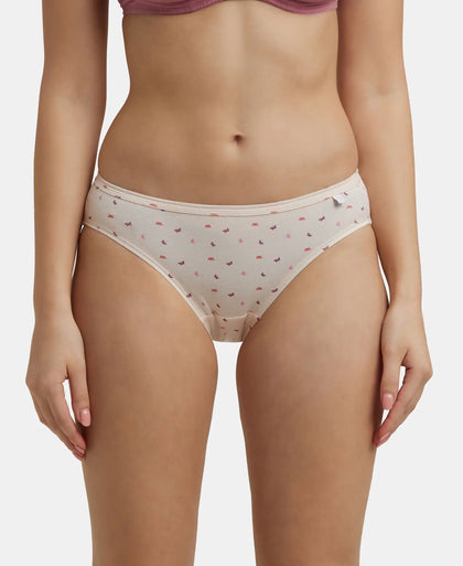 Medium Coverage Super Combed Cotton Bikini With Concealed Waistband and StayFresh Treatment - Assorted-2