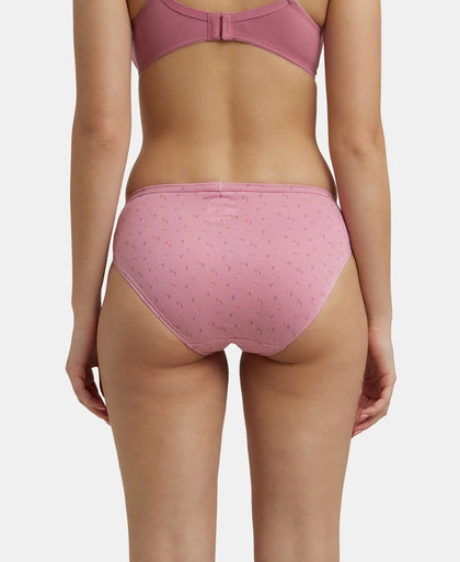 Medium Coverage Super Combed Cotton Bikini With Concealed Waistband and StayFresh Treatment - Assorted-11