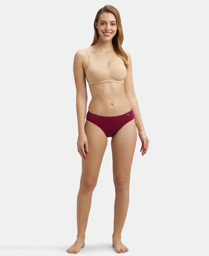 Medium Coverage Super Combed Cotton Bikini With Concealed Waistband and StayFresh Treatment - Assorted-13