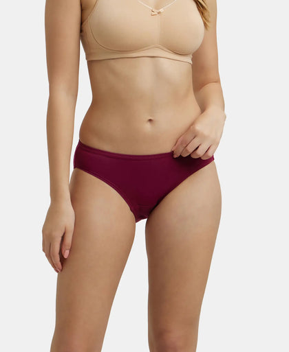 Medium Coverage Super Combed Cotton Bikini With Concealed Waistband and StayFresh Treatment - Assorted-14
