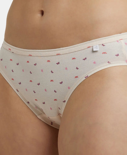 Medium Coverage Super Combed Cotton Bikini With Concealed Waistband and StayFresh Treatment - Assorted-20