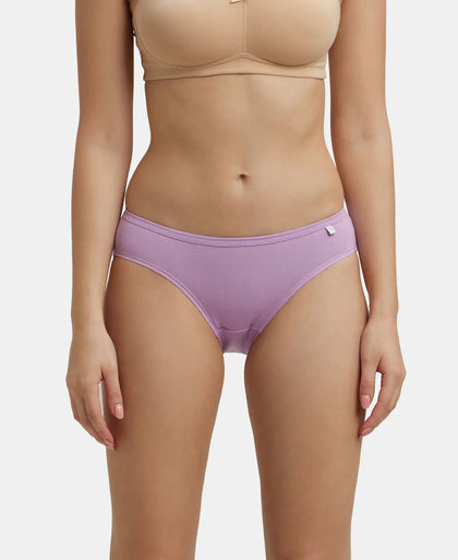 Medium Coverage Super Combed Cotton Bikini With Concealed Waistband and StayFresh Treatment - Assorted-3