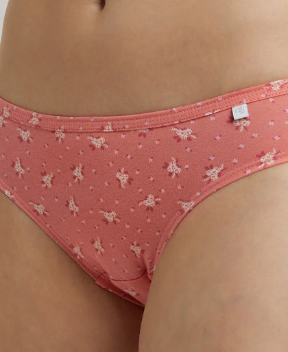 Medium Coverage Super Combed Cotton Bikini With Concealed Waistband and StayFresh Treatment - Assorted-22