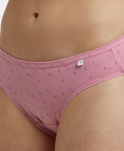 Medium Coverage Super Combed Cotton Bikini With Concealed Waistband and StayFresh Treatment - Assorted-23