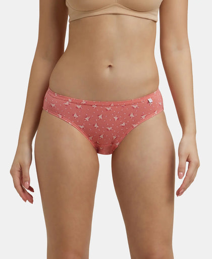 Medium Coverage Super Combed Cotton Bikini With Concealed Waistband and StayFresh Treatment - Assorted-4