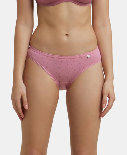 Medium Coverage Super Combed Cotton Bikini With Concealed Waistband and StayFresh Treatment - Assorted-5