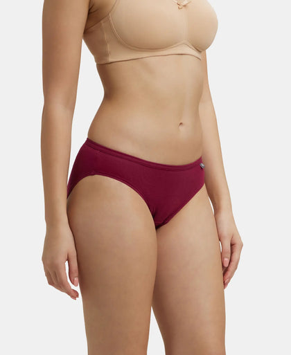 Medium Coverage Super Combed Cotton Bikini With Concealed Waistband and StayFresh Treatment - Assorted-7