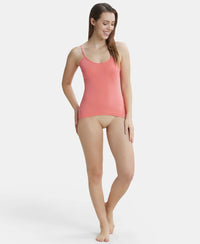 Super Combed Cotton Rib Camisole with Adjustable Straps and StayFresh Treatment - Candy Pink-4