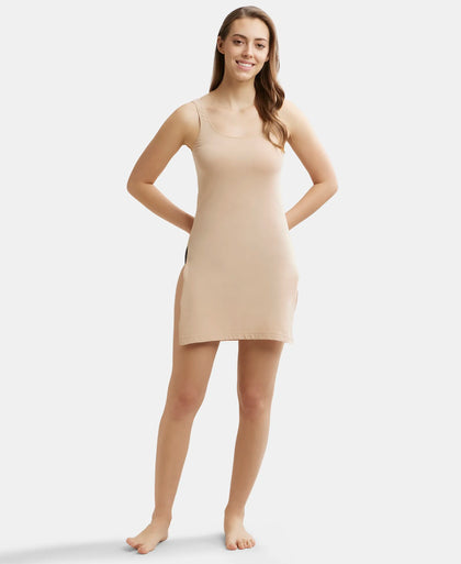 Super Combed Cotton Kurta Slip with Side Slits and StayFresh Treatment - Light Skin-4