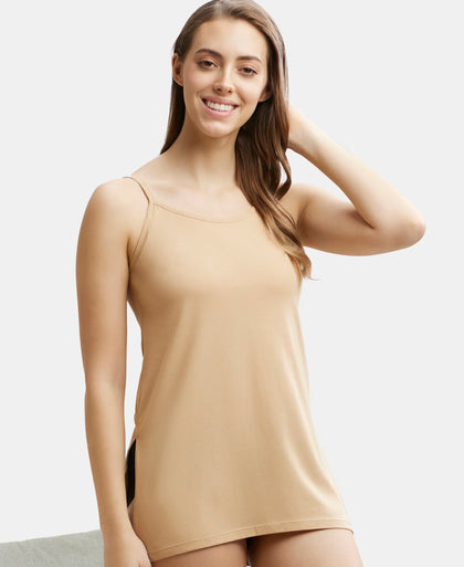 Super Combed Cotton Kurti Slip with Side Slits and StayFresh Treatment - Skin-5