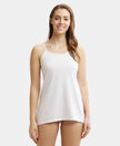 Super Combed Cotton Kurti Slip with Side Slits and StayFresh Treatment - White-1
