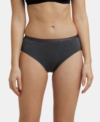 High Coverage Super Combed Cotton Hipster With Ultrasoft Exposed Waistband and StayFresh Treatment - Dark Assorted-2