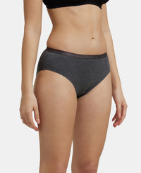 High Coverage Super Combed Cotton Hipster With Ultrasoft Exposed Waistband and StayFresh Treatment - Dark Assorted-3