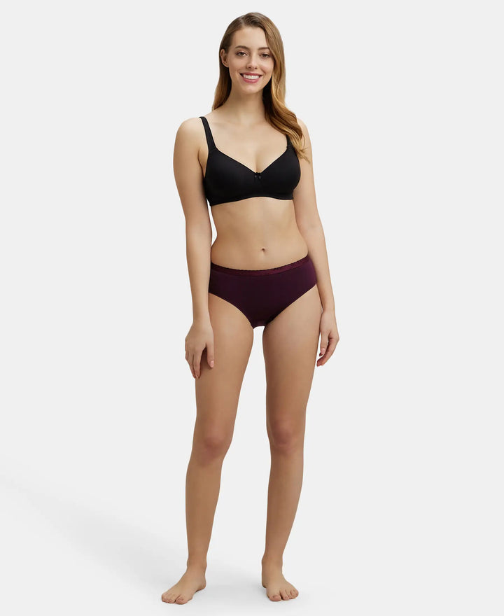 High Coverage Super Combed Cotton Hipster With Ultrasoft Exposed Waistband and StayFresh Treatment - Dark Assorted-7