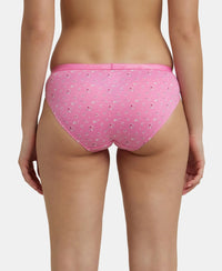Medium Coverage Super Combed Cotton Bikini With Exposed Waistband and StayFresh Treatment - Light Prints-5